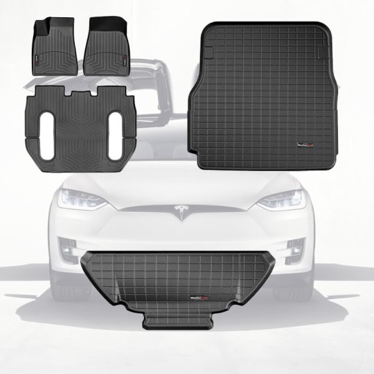 Combideal Tesla Model X 6-zits zonder middenconsole: trunk-, frunk- & automatten