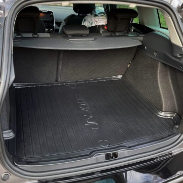 Rubber kofferbakmat Renault Clio Station hoge vloer 2