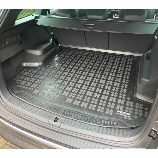 Skoda Kodiaq 7-zits met 3e rij ingeklapt rubber kofferbakmat 2016-heden