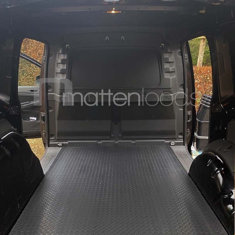 Laadvloermat rubber (traanplaat motief) Volkswagen Caddy dubbele schuifdeur 2020-heden