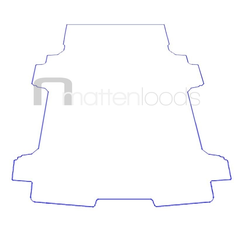 Premium M-Line laadvloermat Ford Transit Custom Snoeks dubbele cabine L2 vanaf 2023 | 4mm antislip rubber traanplaat