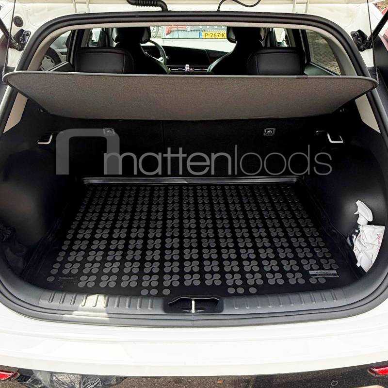 Kia Niro Hybrid (HeV, versie met thuiskomer of reparatieset) rubber kofferbakmat 2022-heden