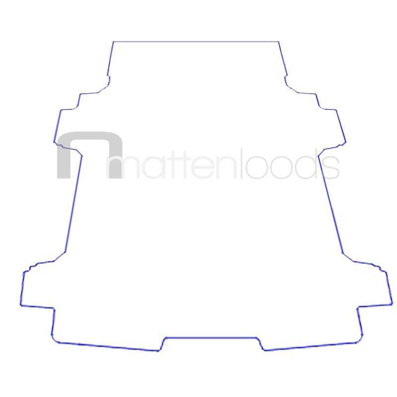 Premium M-Line laadvloermat Volkswagen T7 Snoeks dubbele cabine L2 vanaf 2024 | 4mm antislip rubber traanplaat