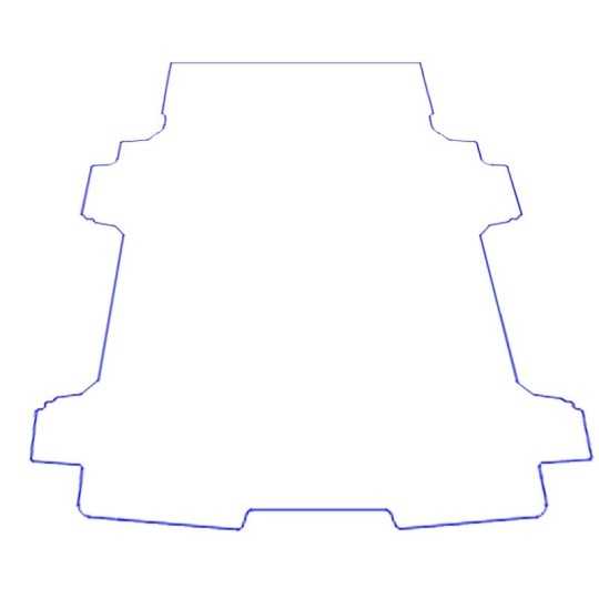 Premium M-Line laadvloermat Volkswagen T7 Snoeks dubbele cabine L2 vanaf 2024 | 4mm antislip rubber traanplaat
