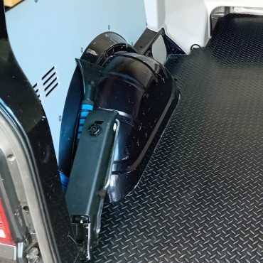 Laadvloermat rubber (traanplaat motief) Volkswagen Transporter T6 dubbelcabine verlengd 2015-2019 2