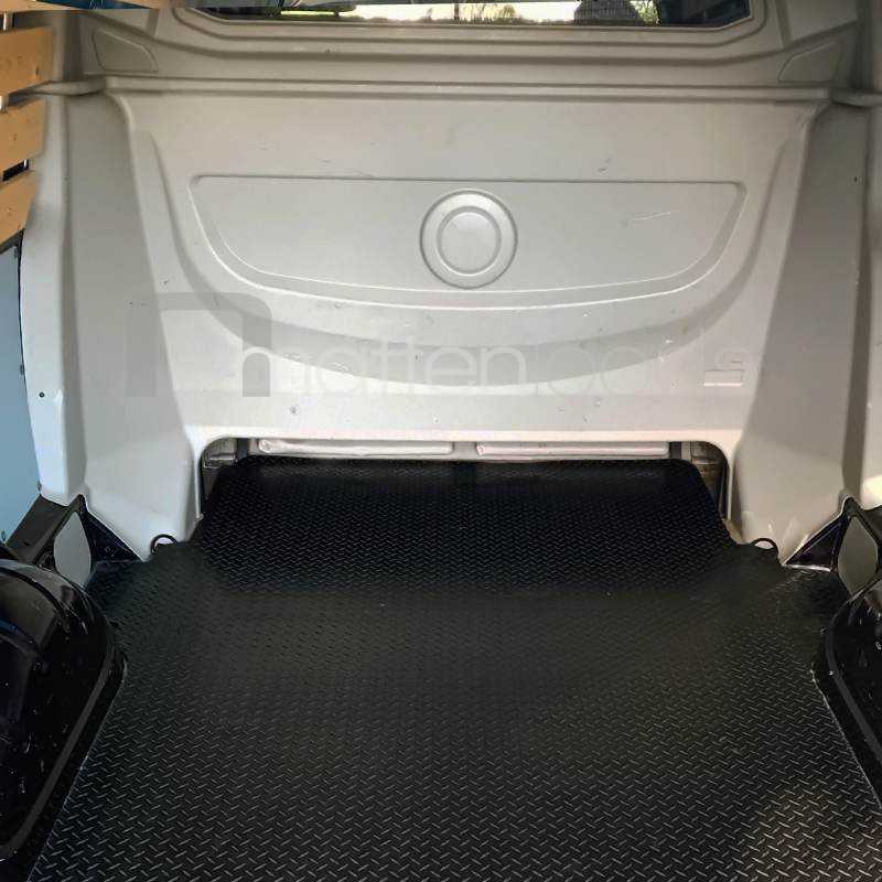 Laadvloermat rubber (traanplaat motief) Volkswagen Transporter T6 dubbelcabine verlengd 2015-2019