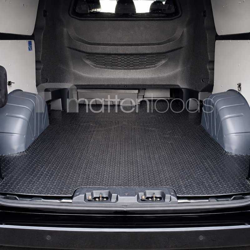 Laadvloermat rubber (traanplaat motief) Ford Transit Custom Snoeks dubbele cabine L2 vanaf 2023