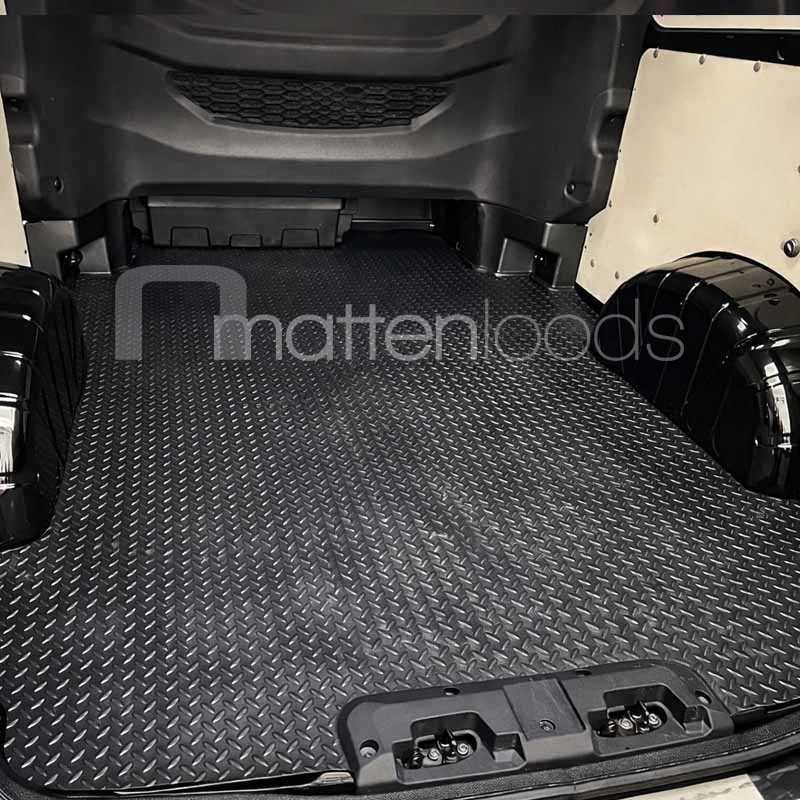 Laadvloermat rubber (traanplaat motief) Ford Transit Custom Snoeks dubbele cabine L2 vanaf 2023