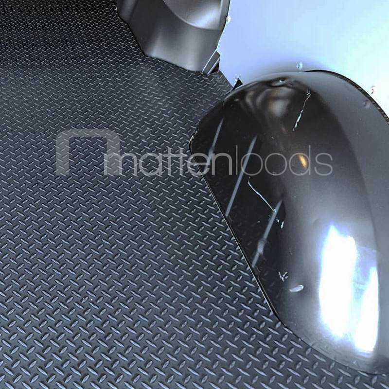 Premium M-Line laadvloermat Mercedes Vito L3 WB343 dubbel cabine 2014-heden | 4mm antislip rubber traanplaat
