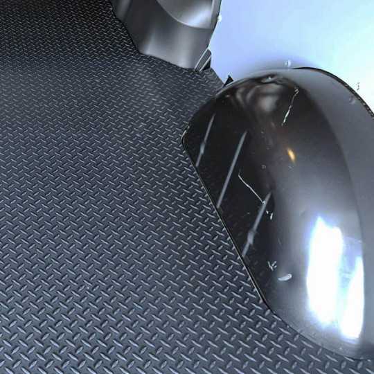 Premium M-Line laadvloermat Mercedes Vito L3 WB343 dubbel cabine 2014-heden | 4mm antislip rubber traanplaat