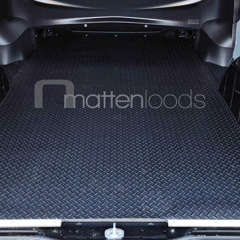 Laadvloermat rubber (traanplaat motief) Mercedes Vito L3 WB343 dubbel cabine 2014-heden