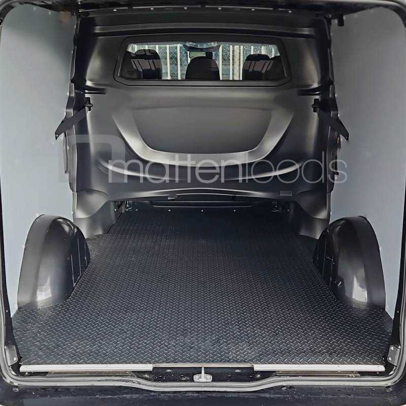 Laadvloermat rubber (traanplaat motief) Mercedes Vito L3 WB343 dubbel cabine 2014-heden
