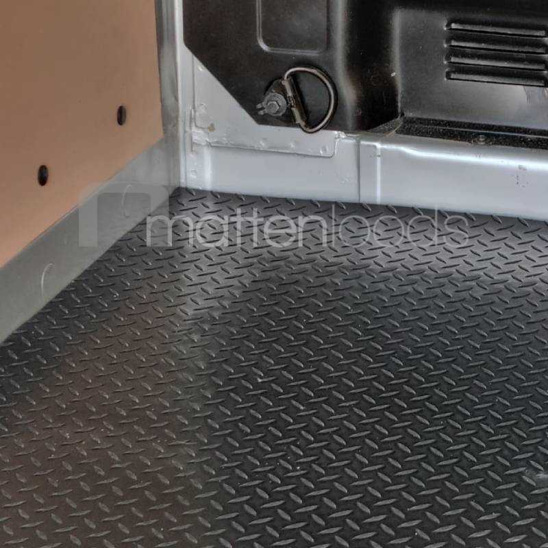 Premium M-Line laadvloermat Ford Transit Custom L1 dubbel cabine 2012-2023 | 4mm antislip rubber traanplaat