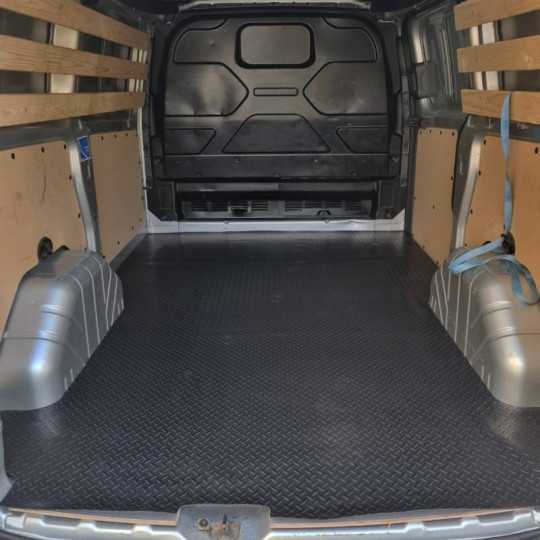 Premium M-Line laadvloermat Ford Transit Custom L1 dubbel cabine 2012-2023 | 4mm antislip rubber traanplaat
