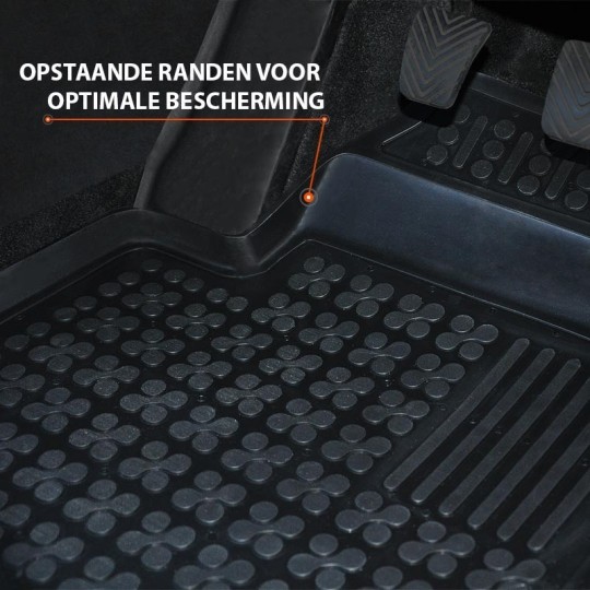 Volkswagen Caddy Maxi 2-zits rubber automatten